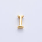 16K Gold Filled 8.5mm Minimalist Greek Initial Alphabet Letter Personalized Bead | AF235 - AF246