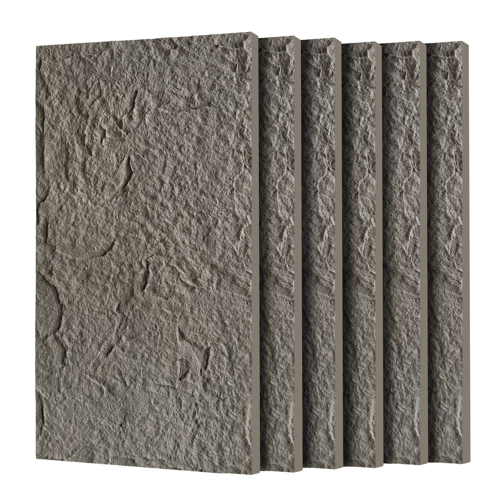 3D Faux Stone Wall Panels, 6 PCS PU Wainscoting Panel
