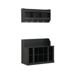 On-Trend Shoe Storage Bench With Shelves and Hooks