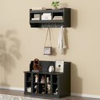 On-Trend Shoe Storage Bench With Shelves and Hooks