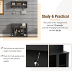 On-Trend Shoe Storage Bench With Shelves and Hooks