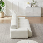 87.4-Inch Cloud Series Minimalist Button-Tufted Square Arm Three-Seater Sofa