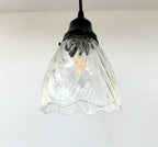 Heavy Pressed Vintage 1960's Pendant or Sconce