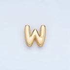 24K Gold Filled 10mm Chubby Minimalist Alphabet Letter Initial Personalized Bead | A1578-A1590