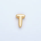 24K Gold Filled 10mm Chubby Minimalist Alphabet Letter Initial Personalized Bead | A1578-A1590