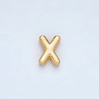 24K Gold Filled 10mm Chubby Minimalist Alphabet Letter Initial Personalized Bead | A1578-A1590