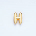 24K Gold Filled 10mm Chubby Minimalist Alphabet Letter Initial Personalized Bead | A1578-A1590