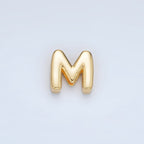 24K Gold Filled 10mm Chubby Minimalist Alphabet Letter Initial Personalized Bead | A1578-A1590
