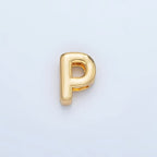 24K Gold Filled 10mm Chubby Minimalist Alphabet Letter Initial Personalized Bead | A1578-A1590