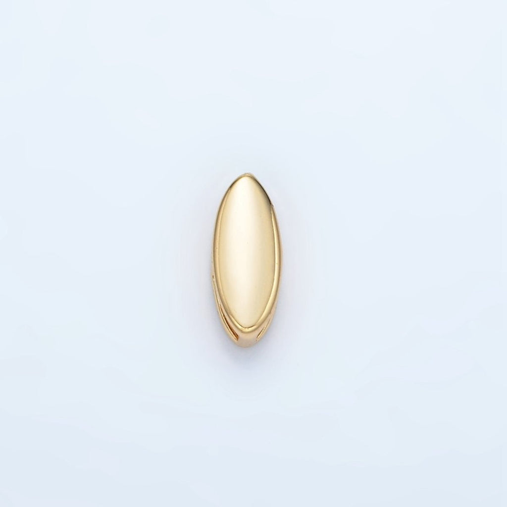 24K Gold Filled 10mm Chubby Minimalist Alphabet Letter Initial Personalized Bead | A1578-A1590