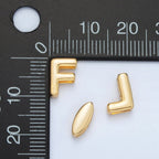24K Gold Filled 10mm Chubby Minimalist Alphabet Letter Initial Personalized Bead | A1578-A1590