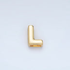 24K Gold Filled 10mm Chubby Minimalist Alphabet Letter Initial Personalized Bead | A1578-A1590