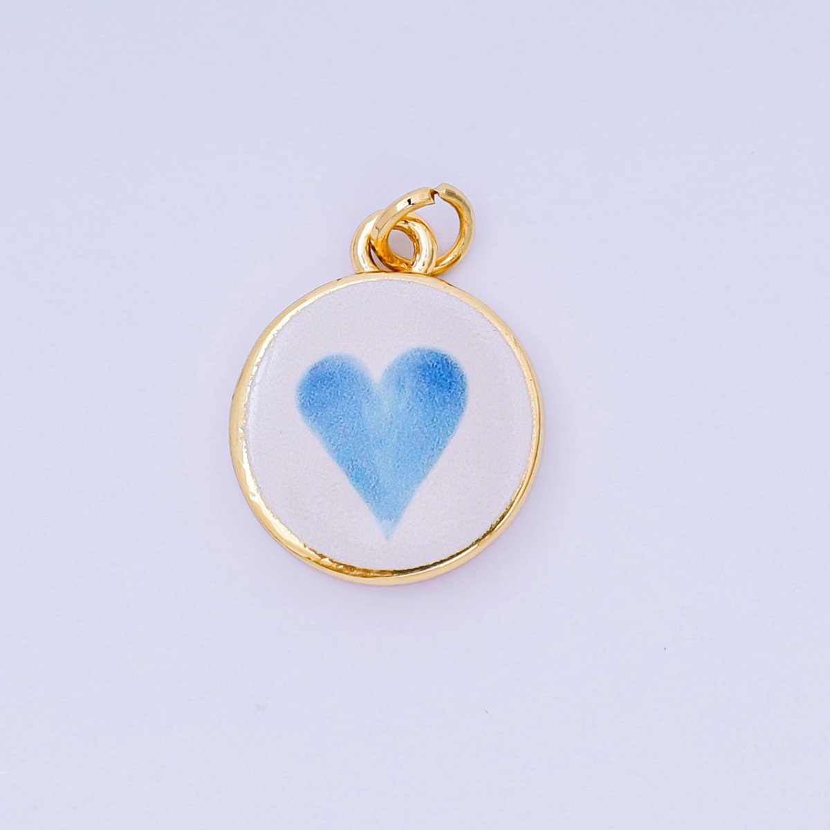 24K Gold Filled 18mm Enamel Art Beach Theme Charm in Palm Tree, Crab, Heart, Lemon, Crab, Sea Shell and Ribbon Bow | AJ-515 AJ-517 AJ-519 AJ-521 AJ-531 AJ-538 AJ-541 AJ-542 AJ-543 AJ-548