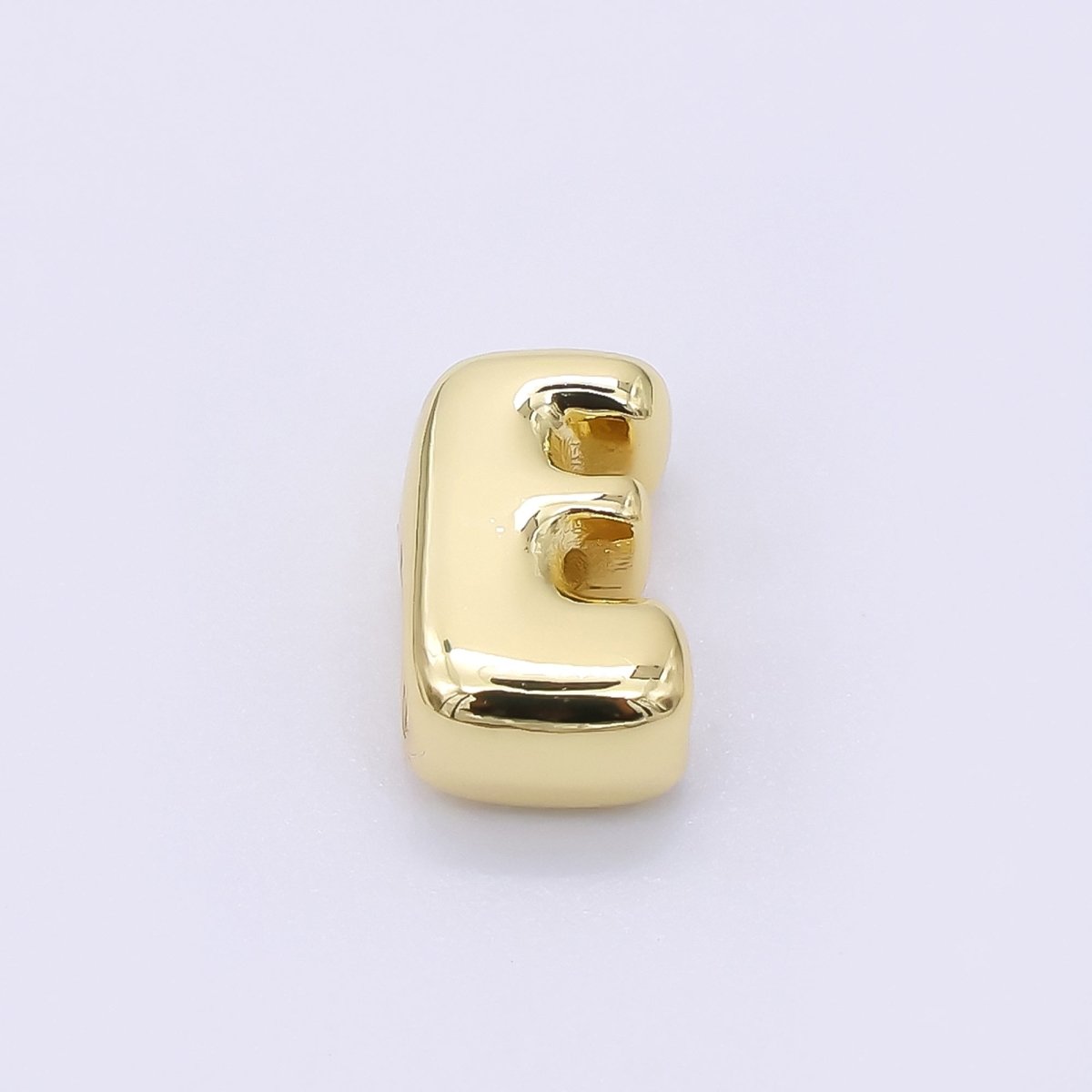 24K Gold Filled 8mm Initial Letter Alphabet Chubby Spacer Bead | AF027 - AF039