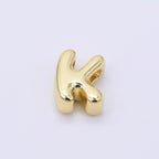 24K Gold Filled 8mm Initial Letter Alphabet Chubby Spacer Bead | AF027 - AF039