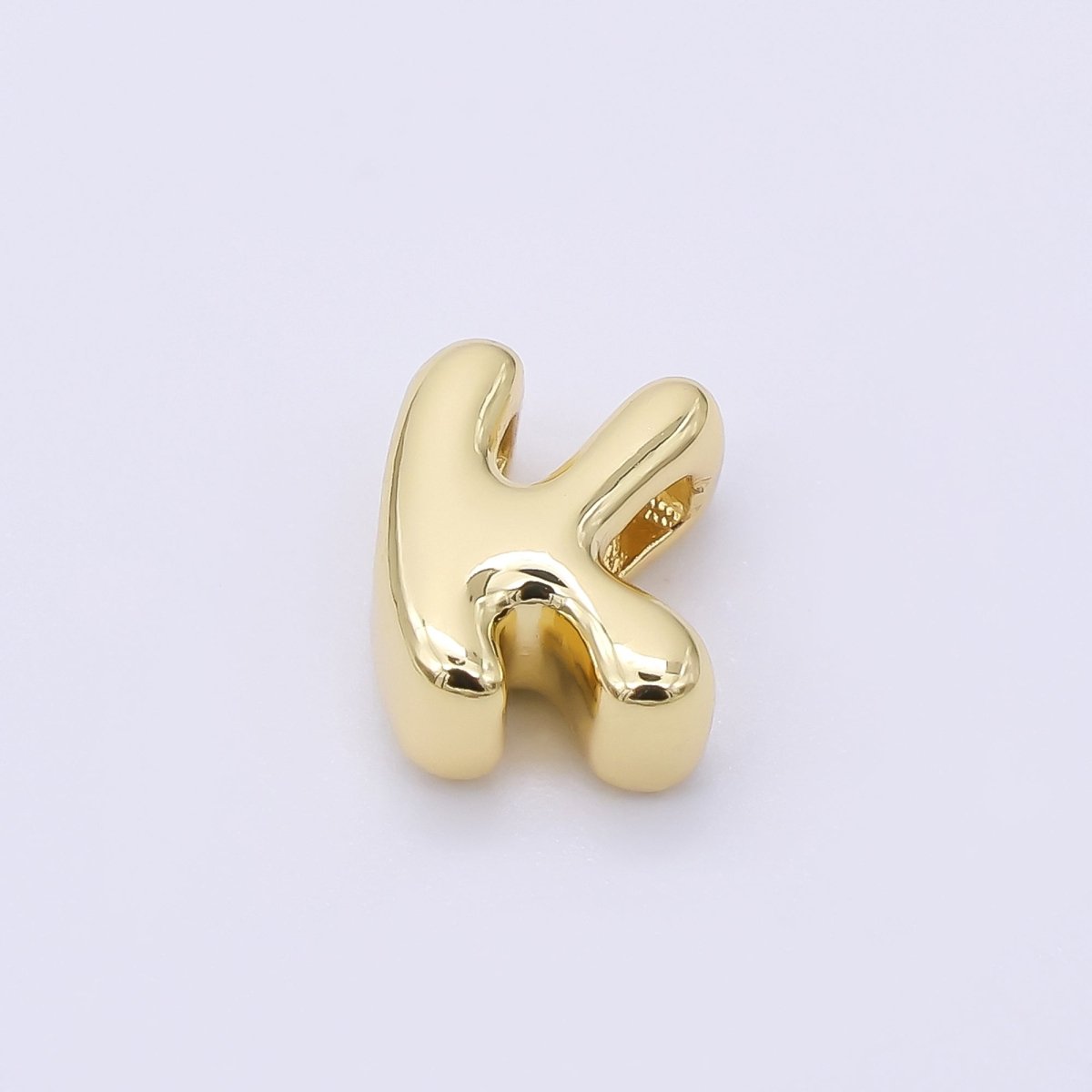 24K Gold Filled 8mm Initial Letter Alphabet Chubby Spacer Bead | AF027 - AF039