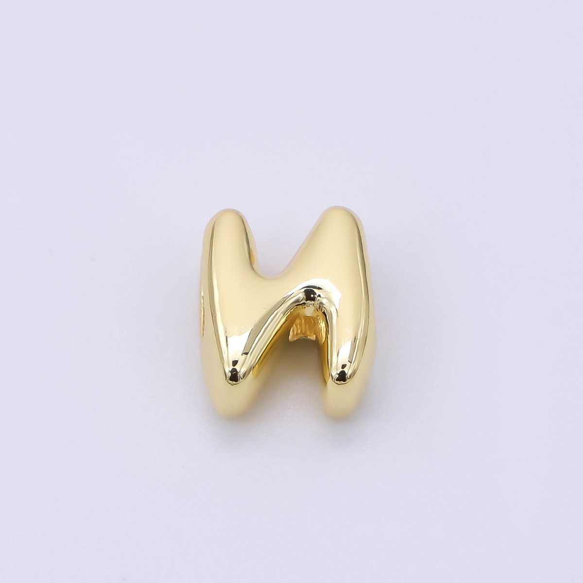 24K Gold Filled 8mm Initial Letter Alphabet Chubby Spacer Bead | AF027 - AF039