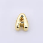 24K Gold Filled 8mm Initial Letter Alphabet Chubby Spacer Bead | AF027 - AF039