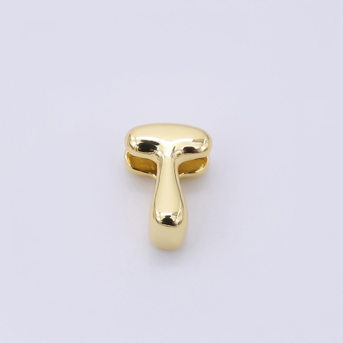 24K Gold Filled 8mm Initial Letter Alphabet Chubby Spacer Bead | AF027 - AF039