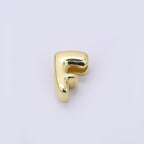 24K Gold Filled 8mm Initial Letter Alphabet Chubby Spacer Bead | AF027 - AF039