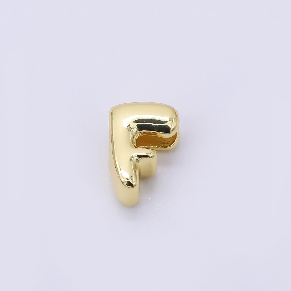 24K Gold Filled 8mm Initial Letter Alphabet Chubby Spacer Bead | AF027 - AF039