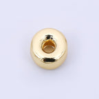 24K Gold Filled 8mm Initial Letter Alphabet Chubby Spacer Bead | AF027 - AF039