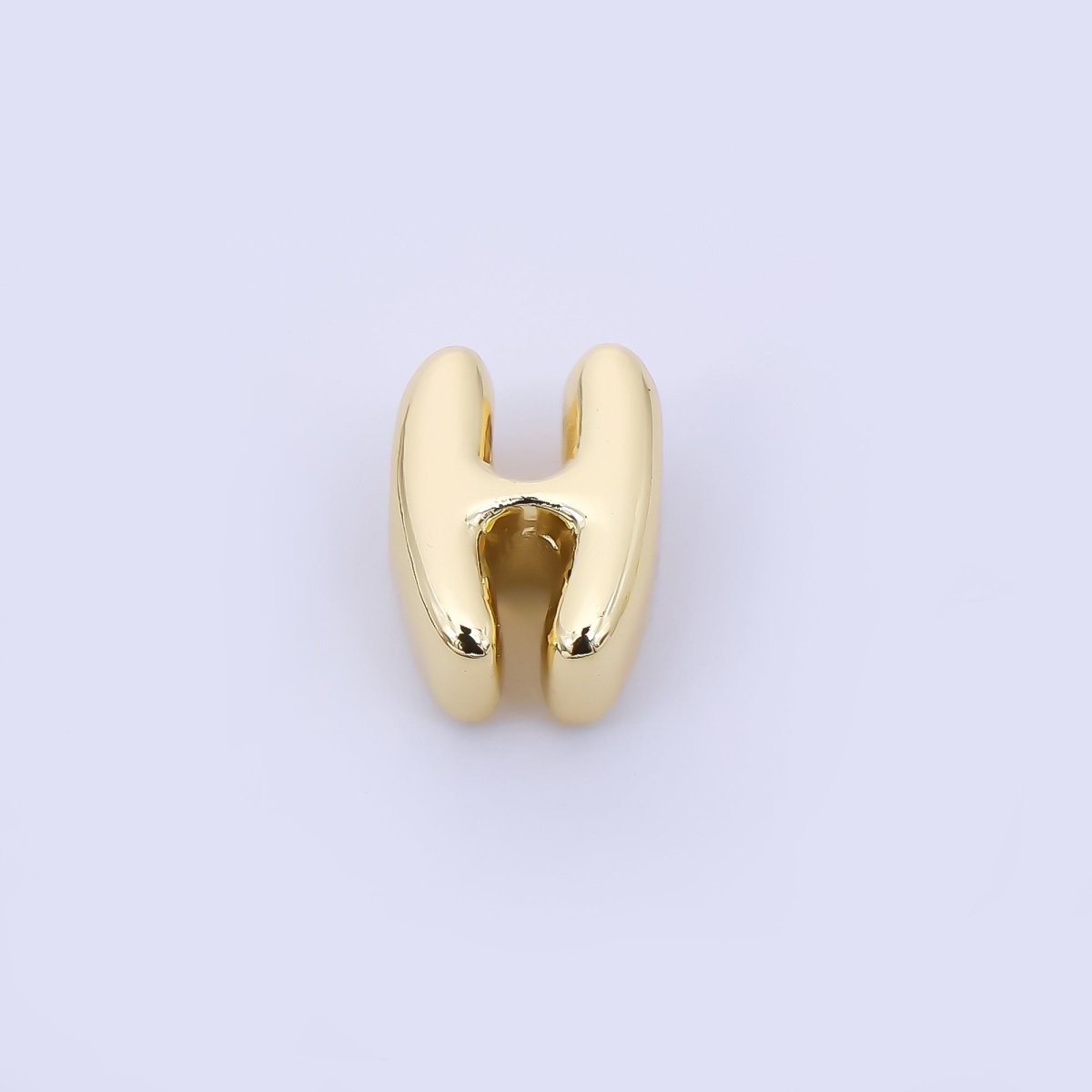 24K Gold Filled 8mm Initial Letter Alphabet Chubby Spacer Bead | AF027 - AF039