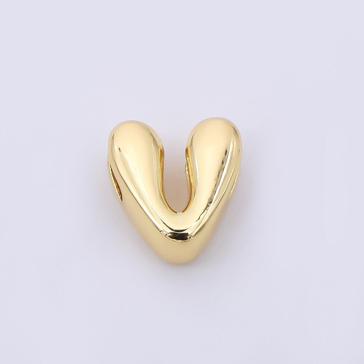 24K Gold Filled 8mm Initial Letter Alphabet Chubby Spacer Bead | AF027 - AF039