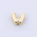 24K Gold Filled 8mm Initial Letter Alphabet Chubby Spacer Bead | AF027 - AF039