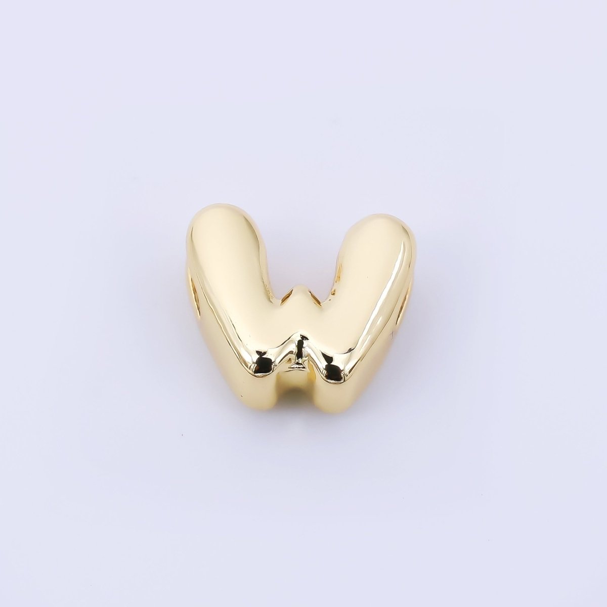24K Gold Filled 8mm Initial Letter Alphabet Chubby Spacer Bead | AF027 - AF039