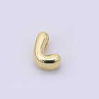 24K Gold Filled 8mm Initial Letter Alphabet Chubby Spacer Bead | AF027 - AF039