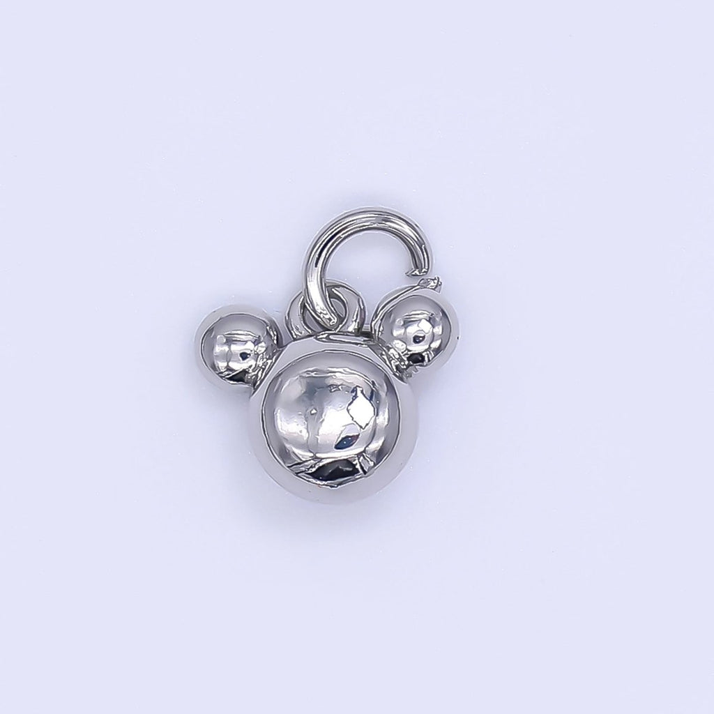24K Gold Filled 8mm Tiny Mouse Ears Animal Charm in Gold & Silver | AH-580
