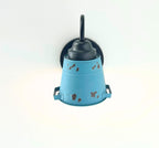 Distressed Rustic Blue Farmhouse Wall Sconce