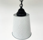 Embossed White Tin Ceiling Light