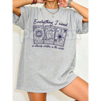 "Everything I Need Is Already Written In The Cards" T-Shirt – Aesthetic Tarot Graphic Tee, Premium 100% Cotton Mystic Worship Top, Soft Lived-In Heavyweight Manifestation Shirt, Made in USA