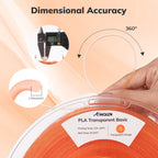 PLA Crystal-Transparent 1.75mm, 1KG/2.2LB