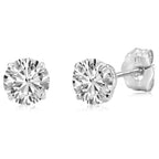 2.00 CTW AGI Certified Lab-Grown Diamond Stud Earrings in Solid 14K Gold – E Color, VS Clarity