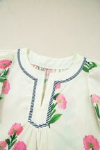Floral Print Flutter Sleeve Summer Mini Dress