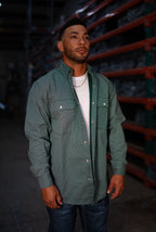 FR Pearl Snap Work Shirt - Gunner Green