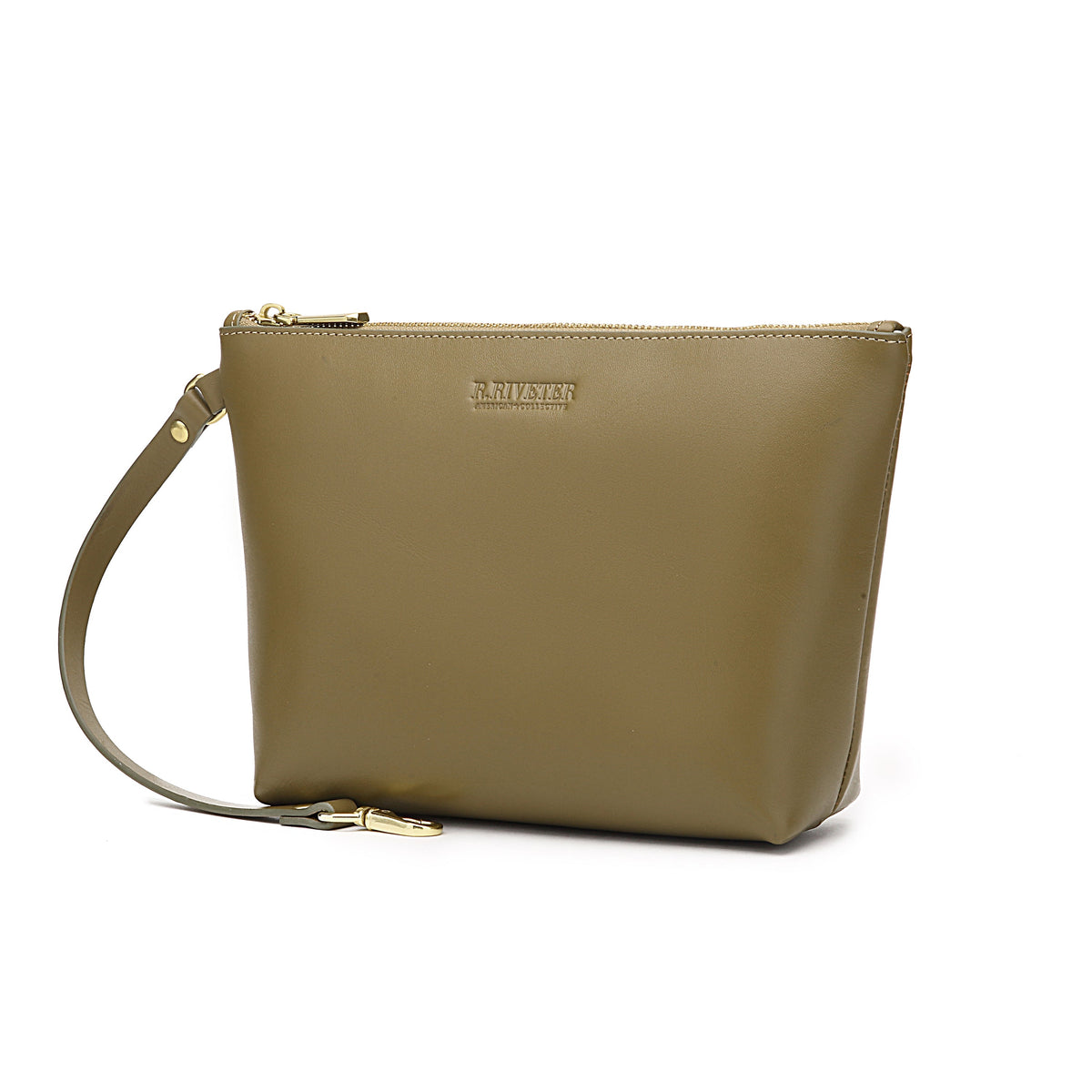 Naomi Zipper Clutch | Fatigue Leather