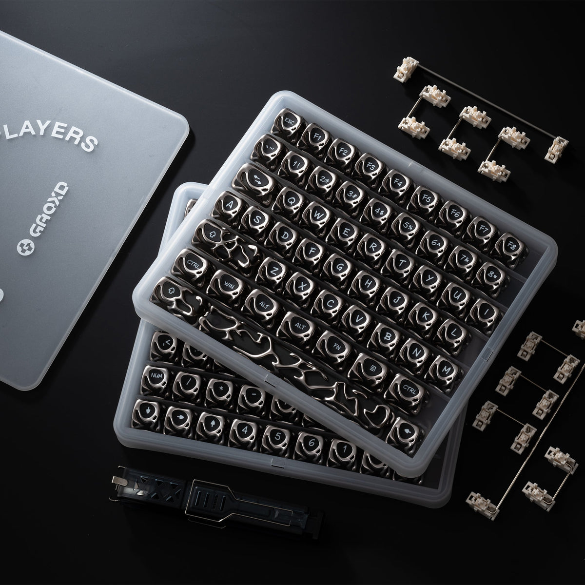 XVX Venom Themed Liquid Metallic Electroplating ABS+PC Keycap Set