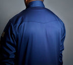 FR Western Style Pearl snap - Navy - With U.S Flag