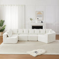 151.6-Inch Extra-Large L-Shaped Chenille Sectional Sofa