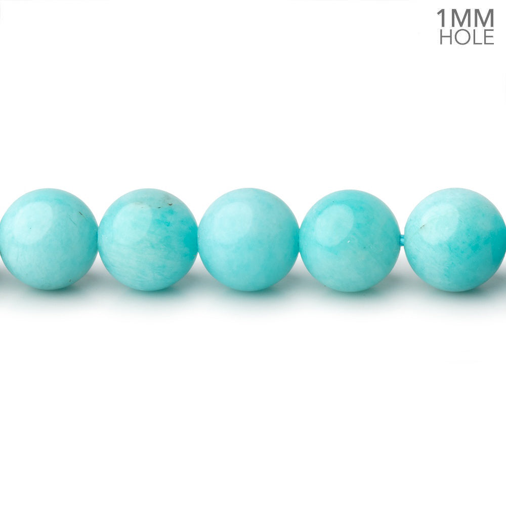 8mm Amazonite Plain Round Beads 15.5 inch 50 pieces AA 1mm hole