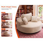 55" Oversized Round Swivel Chair
