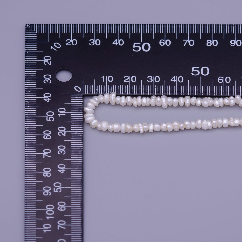 4.5mm AAA Natural Freshwater Pearl Seed Beads 144pcs Full Strand | WA-1321 Clearance Pricing
