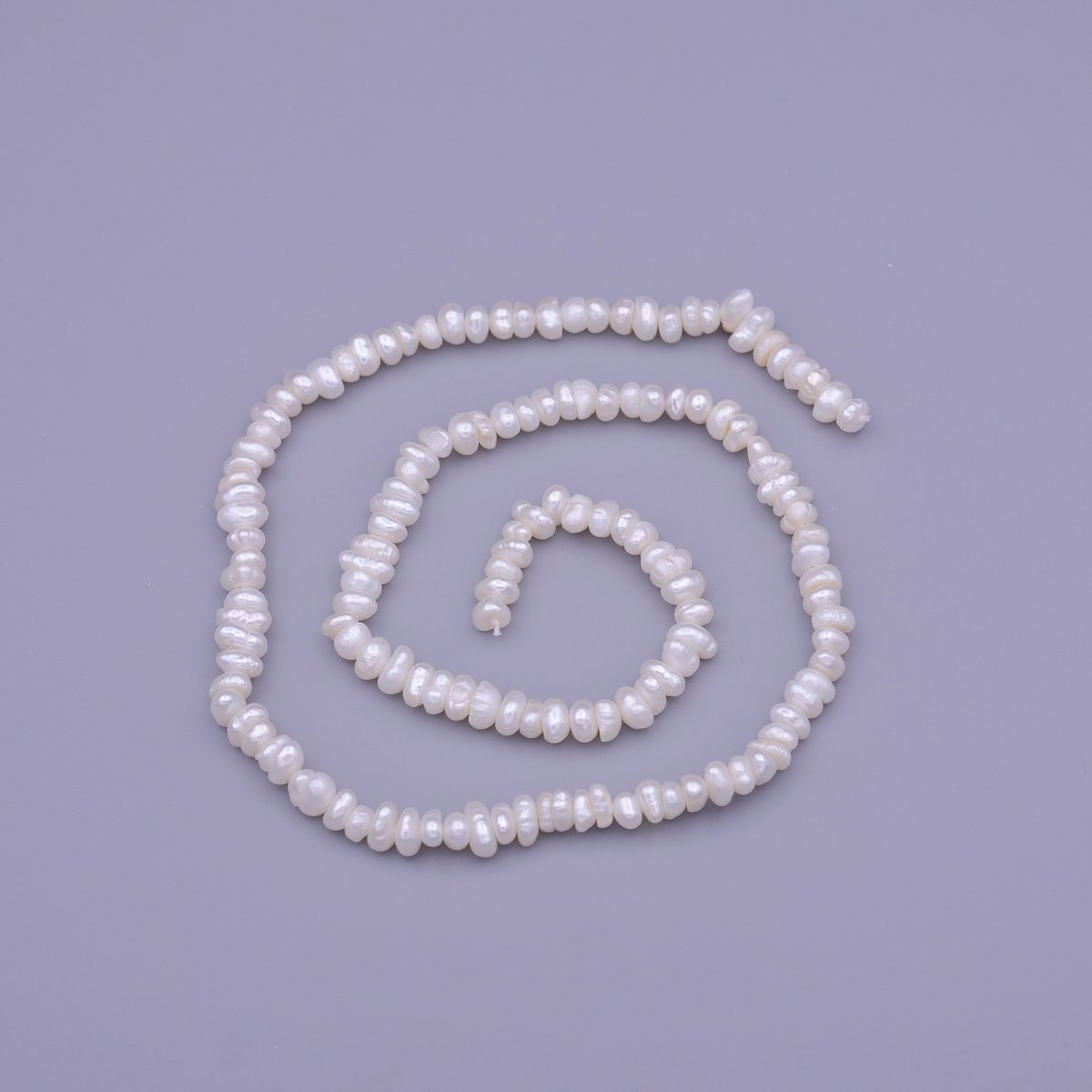 4.5mm AAA Natural Freshwater Pearl Seed Beads 144pcs Full Strand | WA-1321 Clearance Pricing