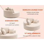 55" Oversized Round Swivel Chair