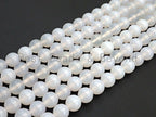 Quality Natural Milky White Agate Beads, UA82