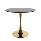 Mid-Century Tulip Dining Table with Black Marble Top